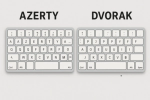 Azerty vs Dvorak layout changes how you write