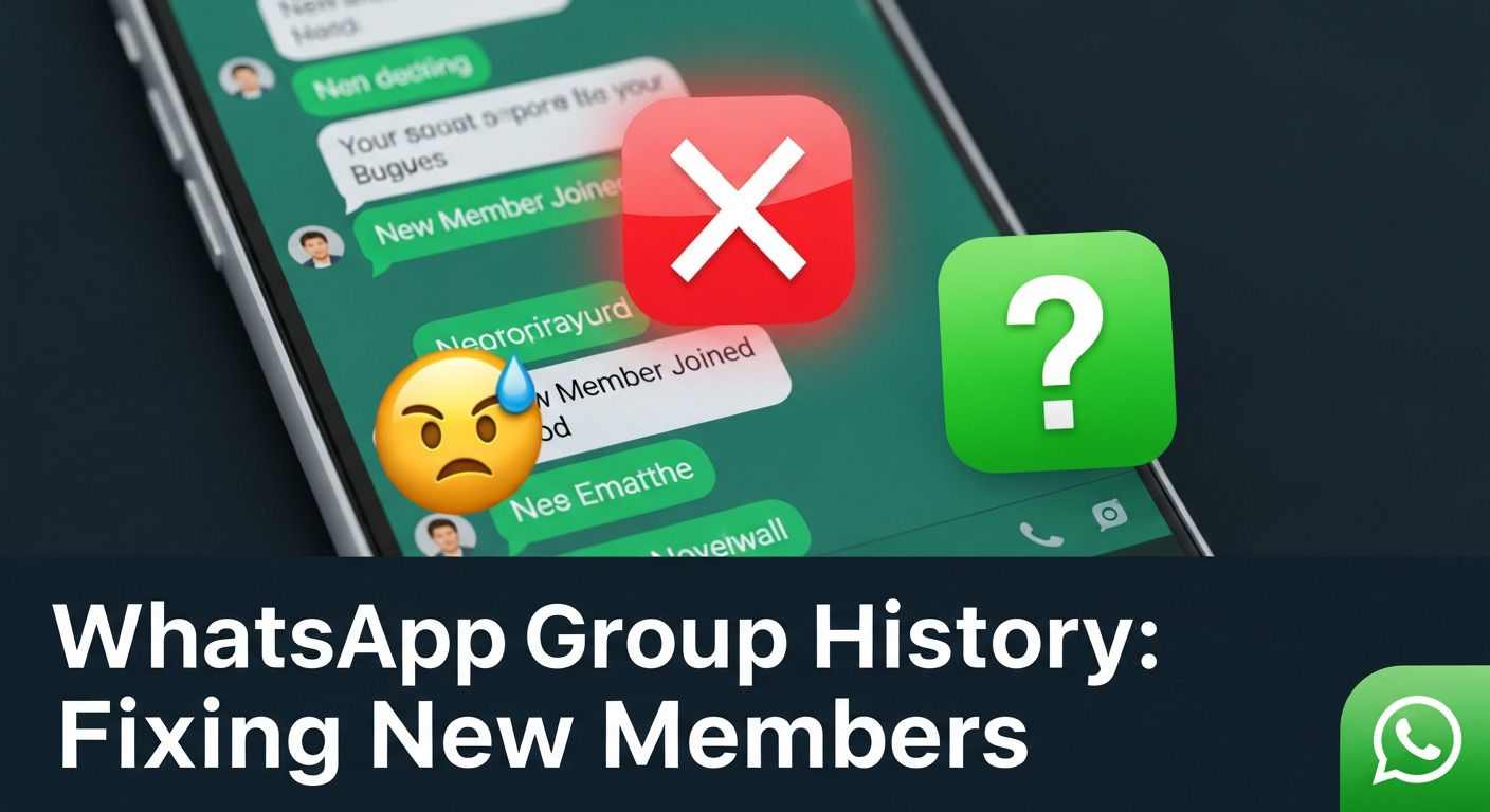 WhatsApp Group Chat History: Fixing the Nightmare When New Members Join